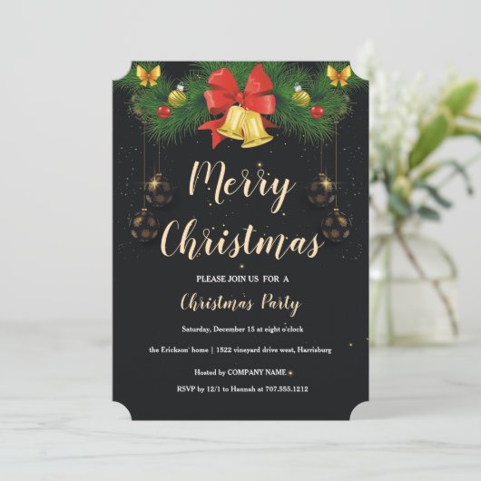 kerstfeest kaart (Staand voorkant)