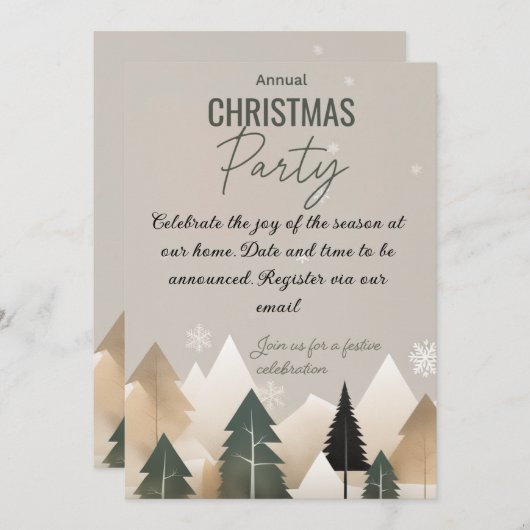 kerstfeest kaart (Voorkant / Achterkant)