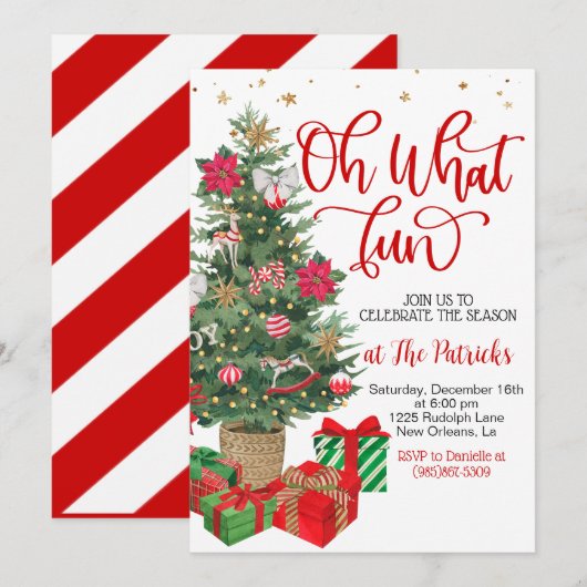 kerstfeest kaart (Voorkant / Achterkant)