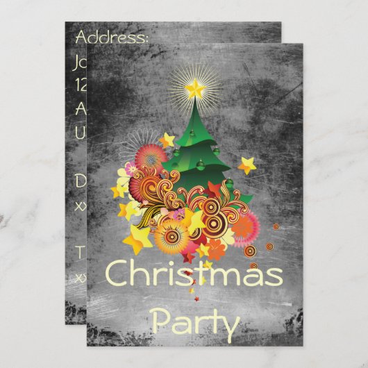 kerstfeest kaart (Voorkant / Achterkant)