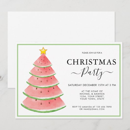 kerstfeest kaart (Voorkant / Achterkant)