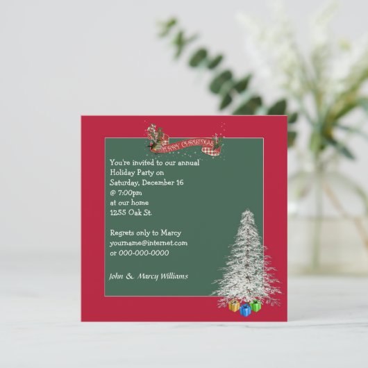 kerstfeest kaart (Staand voorkant)