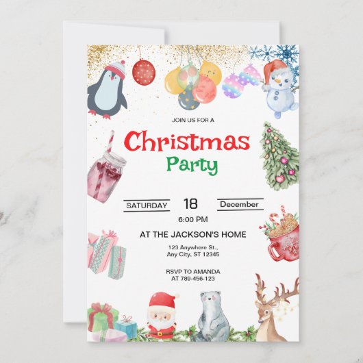 kerstfeest kaart (Voorkant)