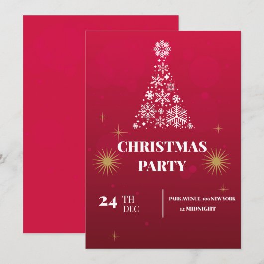 kerstfeest kaart (Voorkant / Achterkant)