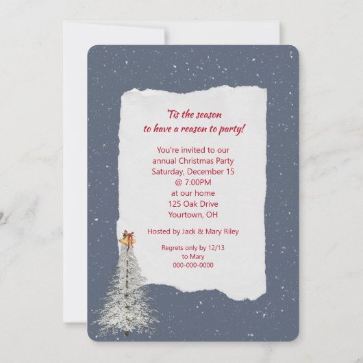 kerstfeest kaart (Achterkant)