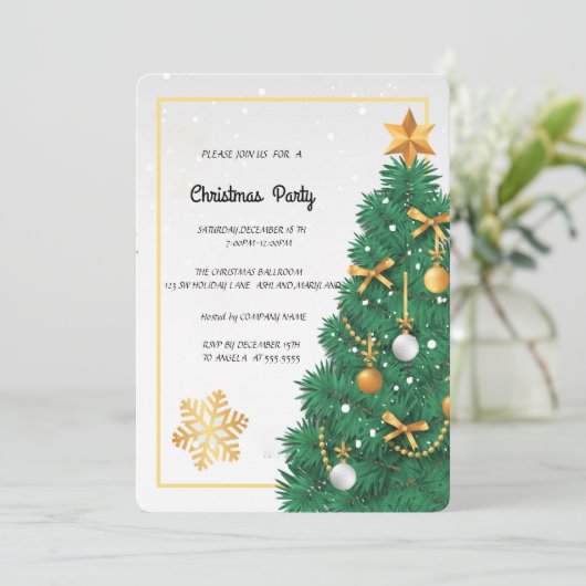 kerstfeest kaart (Staand voorkant)