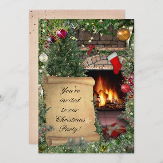 kerstfeest kaart (Voorkant / Achterkant)