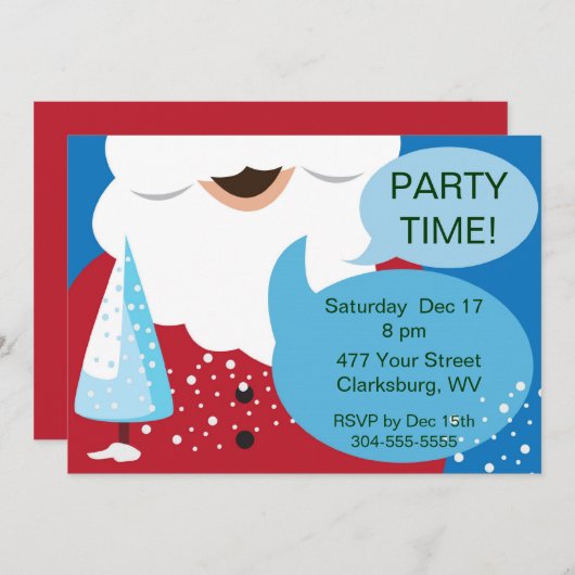 kerstfeest kaart (Voorkant / Achterkant)