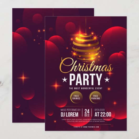 kerstfeest kaart (Voorkant / Achterkant)