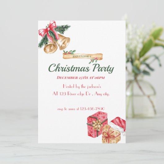 kerstfeest kaart (Staand voorkant)