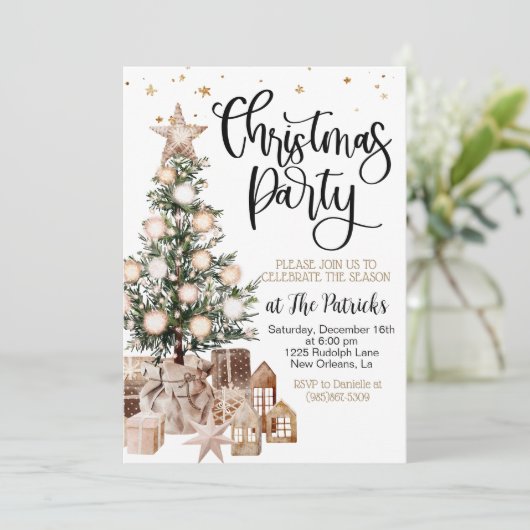 kerstfeest kaart (Staand voorkant)