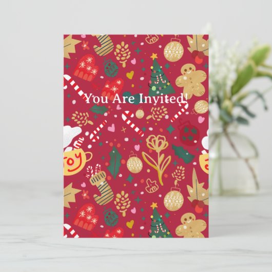 kerstfeest kaart (Staand voorkant)