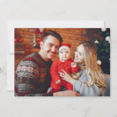 Kerstfeest Kaart Baby Aankondigingsfoto (Achterkant)