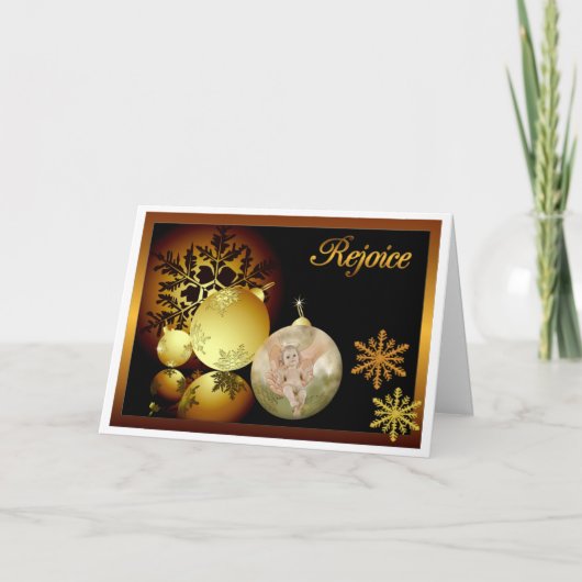 Kerstfeest Kaart blij (Voorkant)