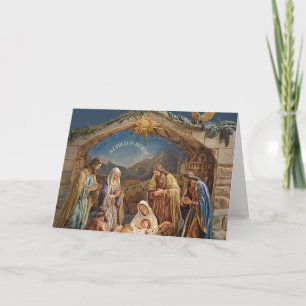 Kerstfeest Kaart - Een kind wordt geboren