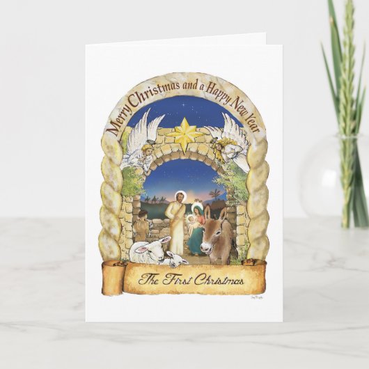 Kerstfeest Kaart, Kunstenaar Kaart (Voorkant)