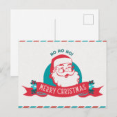 Kerstfeest Kaart met de Kerstman: Deel de magie (Voorkant / Achterkant)