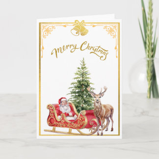 Kerstfeest Kaart "Santa komt eraan"