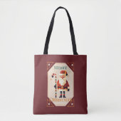 Kerstfeest Kaart van de Kerstman met snoepriet Tote Bag (Voorkant)