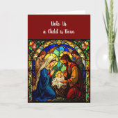 Kerstfeest Kaart van het Glas in lood (Voorkant)