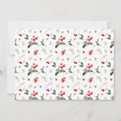 Kerstfeest Kalligrafie Elegant Rood Kaart (Achterkant)