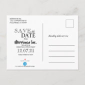 Kerstfeest Kantoor Save the Date Aankondigingskaart (Achterkant)