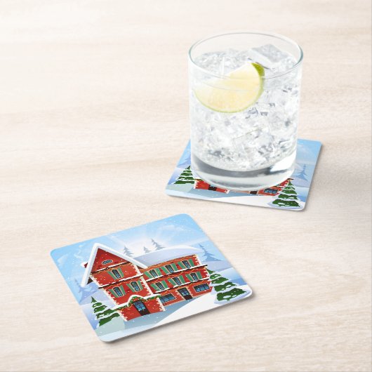 Kerstfeest Kartonnen Onderzetters (Insitu)