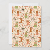 Kerstfeest Kat Hond Geel Kaart (Achterkant)