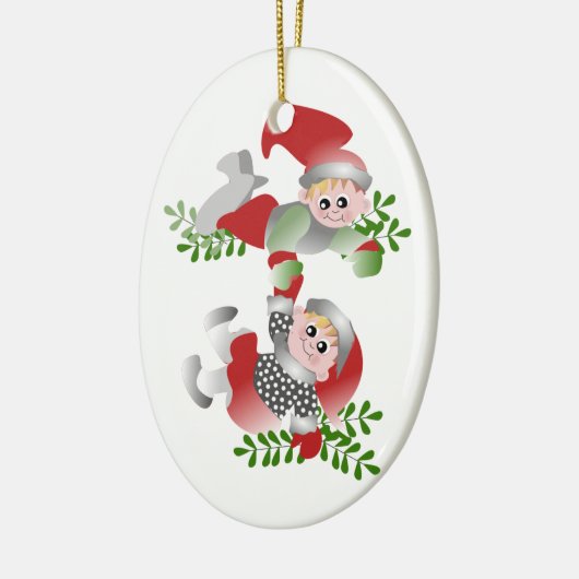 kerstfeest keramisch ornament (Links)