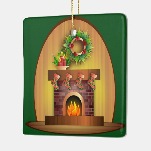 Kerstfeest Keramisch Ornament (Links)