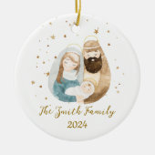 Kerstfeest Keramisch Ornament - Heilige Familie (Voorkant)