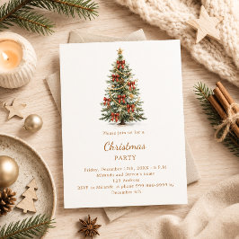Kerstfeest kerstboom rode strikken kaart