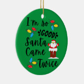 Kerstfeest kerstfeest met tweetalige volwassen woo keramisch ornament (Rechts)