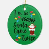 Kerstfeest kerstfeest met tweetalige volwassen woo keramisch ornament (Links)