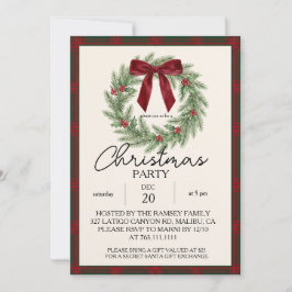 Kerstfeest Kerstkrans Lint Kaart