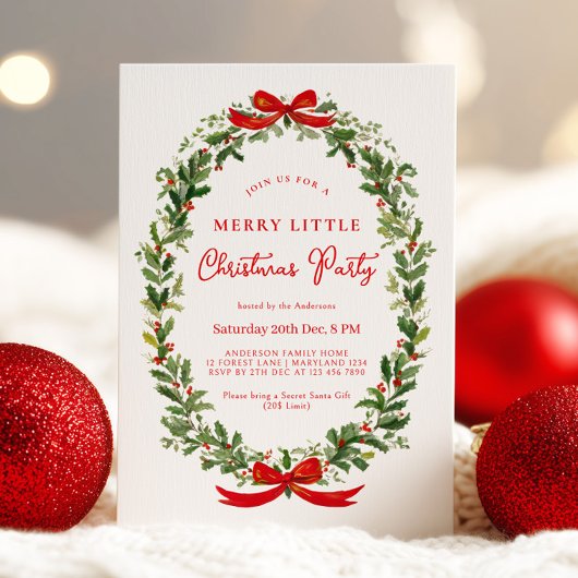 Kerstfeest Kerstkrans Lint Kaart