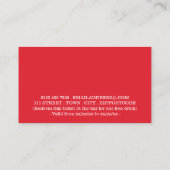 Kerstfeest - Kerstman - Drankkaart Informatiekaartje (Achterkant)