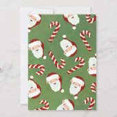 Kerstfeest  Kerstman Gerstsuiker Kaart (Achterkant)