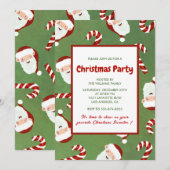 Kerstfeest  Kerstman Gerstsuiker Kaart (Voorkant / Achterkant)