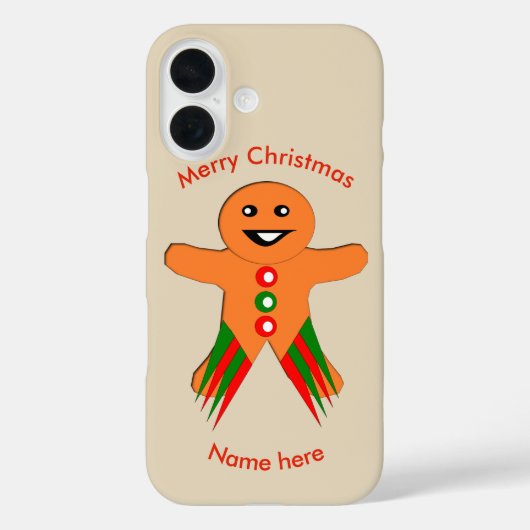 Kerstfeest Kerstmannetje Van Gemberkoek Case-Mate iPhone Case (Achterkant)