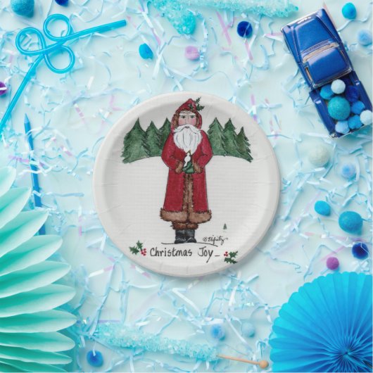 "Kerstfeest" kerstmis en witte duif Papieren Bordje (Feest)