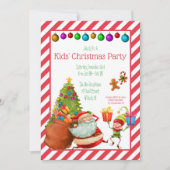 Kerstfeest, Kerstmis, Kerstman, Elf Party, kindere Kaart (Voorkant)