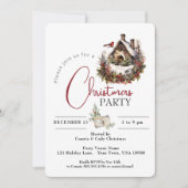 KERSTFEEST KERSTMIS VOGEL HUIS KAART (Voorkant)