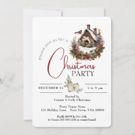 KERSTFEEST KERSTMIS VOGEL HUIS KAART