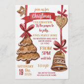 Kerstfeest kerstparty met kerstkrans kaart (Voorkant)