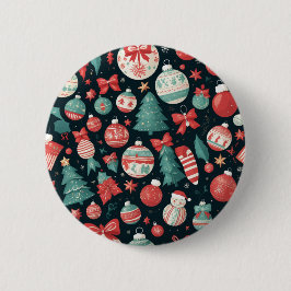 Kerstfeest, kerstvakantie, kerstcadeau voor ronde button 5,7 cm