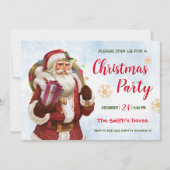 Kerstfeest. Klassieke Kerstman familie Kaart (Voorkant)