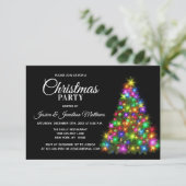 KERSTFEEST Kleurrijke Twinkle Lights Boom Kaart (Staand voorkant)