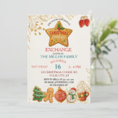 Kerstfeest Koekjes Uitwisseling Kaart (Staand voorkant)