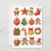 Kerstfeest Koekjes Uitwisseling Kaart (Achterkant)